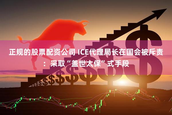 正规的股票配资公司 ICE代理局长在国会被斥责：采取“盖世太保”式手段